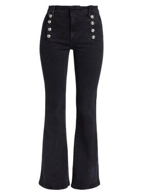 Derek Lam Crosby Noir Wide-Leg Jeans - Black